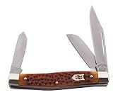 Best sale price for Kissing Crane Large Stockman Three Blade Pocket Knife - Autumn Bone. Free Shipping.