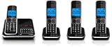 BT Inspire 1500 Quad Digital Cordless Phone with Answer Machine - Black