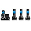 BT Inspire 1500 Quad Digital Cordless Phone with Answer Machine - Black