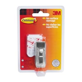 3M Command MR01-BN Modern Reflection Small Metal Hook, Brushed Nickel by 3M