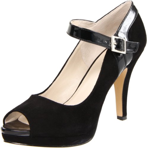 Nine West Women's Darryl Mary Jane Pump,Black Suede,6.5 M US
