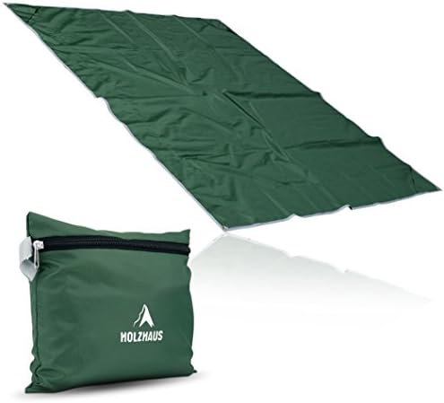 Holzhaus Outdoor Beach Picnic Blanket with Water-Resistant and Sandproof Backing, 79 x 63 Inches