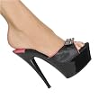 Highest Heel Women's STAR-100, 6" Platform W/Piping Swaroski Crystal Bow