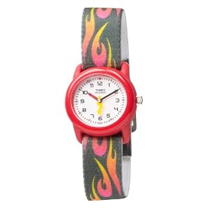 Timex Kids' T7B081 Flames Stretch Band Watch