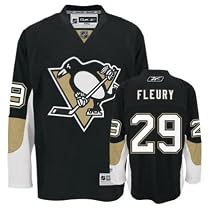 FLEURY #29 Pittsburgh Penguins RBK Premier NHL Hockey Jersey by Reebok (NHLPA Certified Custom Sewn Authentic Twill)