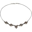 Rose Quartz Gemstone Necklace Sterling Silver Jewelry 17.5 inches