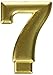 Amscan Birthday Celebration, Numeral #7 Metallic Candle, Party Supplies, Gold, 3 1/4
