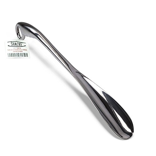 Shacke 21" solid metal shoe horn for shoes and boots