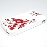 SP358:和彩美「ふるる」：iPhone4S/4用柔装飾カバー (透し朱椿＜雪＞)_「和柄 透かし」「和柄 シリコンケース」「iPhone ソフトケース」