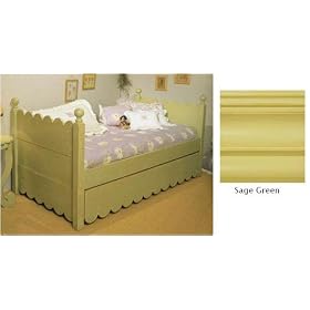 Alligator Enterprises 11023SCSG Twin Scallop Day Bed in Sage Green by Alligator Enterprises
