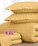 Charter Club Damask Stripe 400T Sunshine Twin Duvet