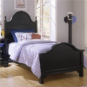 Cottage Collection Youth Panel Bed in Black Size: Full