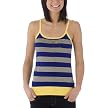 Juniors' Xhilaration® Striped Tank - Navy Pennant/ Pongee Tint