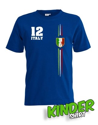 ITALY FAN SHIRT – ITALIEN – KIDS – ROYALBLAU – T-SHIRT by Jayess-Kids Gr. 98/104