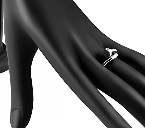 ROXI 18K Platitum Plated Custom personalized Nail Ring Fashion Jewelry For Women Party Wedding (Sizes 6 7 8)