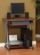 Cosmo Computer Cart in Silver/Cherry Finish By Studio RTA Furniture