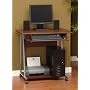 Cosmo Computer Cart in Silver/Cherry Finish By Studio RTA Furniture