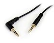 StarTech.com MU6MMSRA Slim 3.5mm to Right Angle Stereo Audio Cable - M/M (6 Feet)