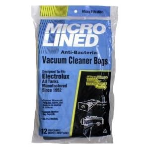 DVC Micro-Lined Electrolux Canister Vacuum Cleaner Bags, Style C 12 pk.