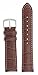 JP Leatherworks Mens Alligator Grain Watchband Natural Matte Finish Brown 22mm