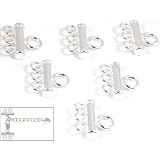 6 Sterling Silver 3 Strand Pearl Bead Necklace Parts
