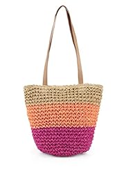 Striped Straw Bag