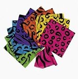 Neon Animal Print Bandannas (1 dz)