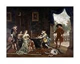 Signing a Marriage Contract at Court of Louis XIV - Adolphe alexandre Lesrel Art Print Poster - 26 x 20.75