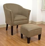 4D Concepts Chair and Ottoman, Beige