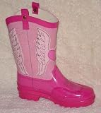 Child's Pink Cowgirl Rain Boots