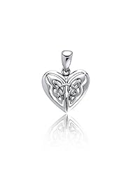 Valentines Day Gifts Bling Jewelry Celtic Butterfly Heart 925 Sterling Pendant