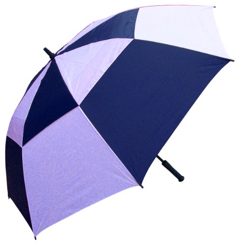 RainStoppers 60-Inch Windbuster Golf Umbrella (Navy and White
