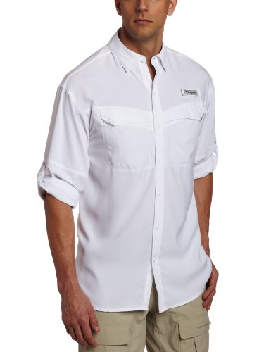 Columbia Men's Low Drag Offshore Long Sleeve Shirt, Large, White