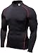 TM-T11-BKRZ_2X-Large j-3XL Tesla Men's Cool Dry Compression Baselayer Mock Long Sleeve T Shirts T11