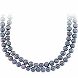72 Inches 8.0mm-8.5mm Freshwater Black Pearls. Cultured Freshwater Black Pearl Necklace