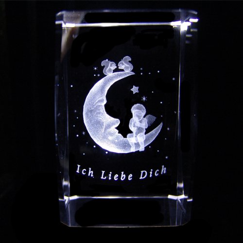 3D Laser Kristall Glasblock mit