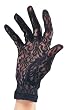 White or Black Lace Adult Gloves - Black