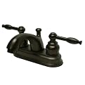 Kingston Brass 4" Center-Set Bathroom Faucet - Bronze