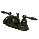 Kingston Brass KB2605KL Knight 4-Inch Centerset Lavatory Faucet, Oil Rubbed Bronze