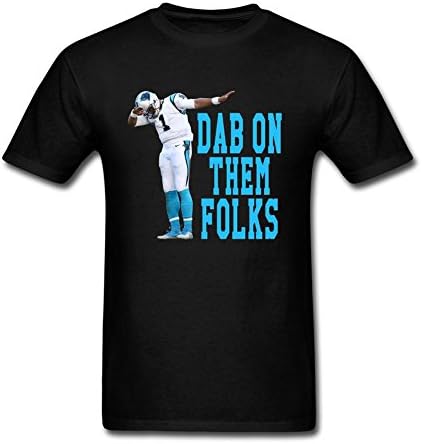 Yusij Men's Carolina Panthers Cam Newton Dab On Em Short Sleeve T-shirt
