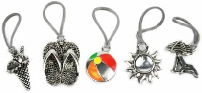 U-B Fun in the Sun Beach Charms, Compatible With Rubber Band Loom Bracelets - (5 charms)