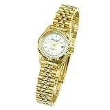 Charles Hubert Paris - Ladies Premium 14kt Gold-plated Traditional Watch w Date and Off-White Color... by Charles-Hubert, Paris
