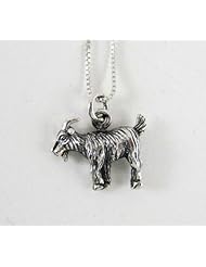 Sterling Silver Chinese Zodiac Goat Charm Necklace