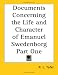 Book Documents Concerning the Life and Character of Emanuel Swedenborg Part One