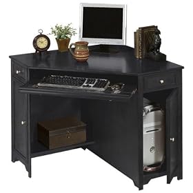 Oxford 50w Corner Computer Desk, 30Hx50W, BLACK
