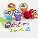 Assorted Multicolor Transportation Vehicle Plastic Stampers - 1.5