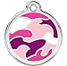 Red Dingo Personalized Camouflage Pink Pet ID Dog Tag (Medium)