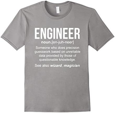 Men's Funny Engineer Meaning Shirt - Engineer Noun Definition Large Slate
