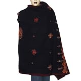 Woman Shawl Tribal Embroidered Wool Wrap 80 x 40 inches