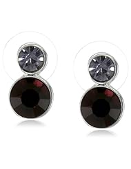 Napier "Night Light" Purple-Tone Pierced Stud Earrings